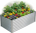 Galvanized Raised Garden Bed Kit Outdoor Patio, Deep Root Box Planter by Tegarbed