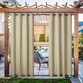 NICETOWN Canvas Patio Curtains for Outdoor Waterproof 2 Panels, Home Fashion by NICETOWN