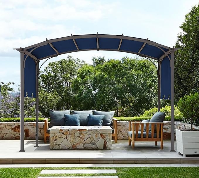 85''x 208'' Universal Doubleton Steel Pergola Replacement Cover - Image 7