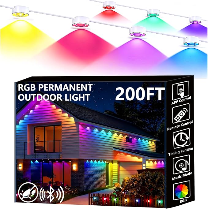 Permanent Outdoor Lights, 200ft Smart Eave Lights by Unknown