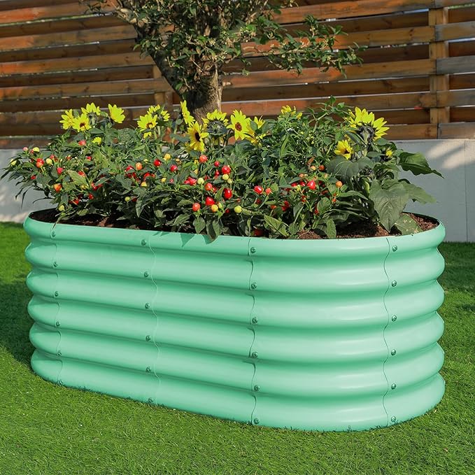 Land Guard 18“ Tall 4×2ft Galvanized Raised Garden Bed Kit, Galvanized Planter - Image 4
