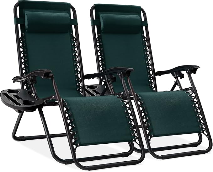 Best Choice Products Set of 2 Adjustable Steel Mesh Zero Gravity Lounge Chair by BestChoiceProducts