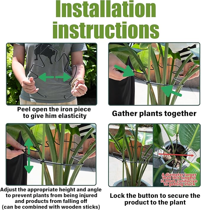 5PCS Black Monstera Plant Stem Support 9x7.6in - Image 5
