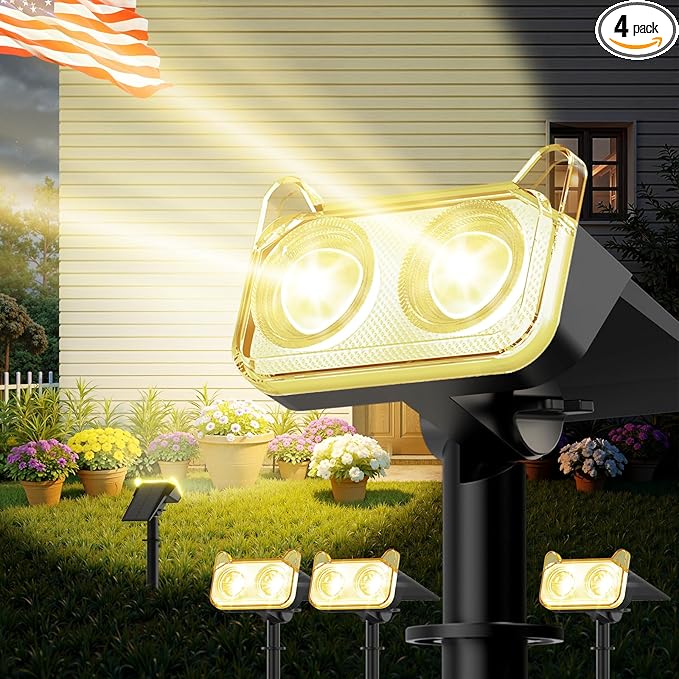 WdtPro Solar Lights Outdoor Waterproof, Solar Spot Lights Outdoor by WdtPro