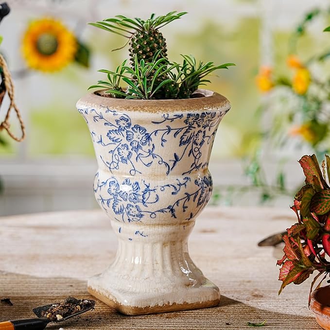 Sungmor Small Ceramic Urn Planter - Image 6