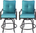 Kozyard Isabella Outdoor Swivel Bar Chairs, Counter Height Patio Bar Stools Set by Kozyard