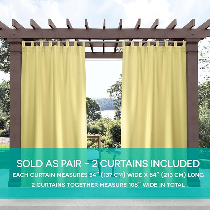 Exclusive Home Cabana Solid Indoor/Outdoor Light Filtering Hook-and-Loop Tab - Image 6