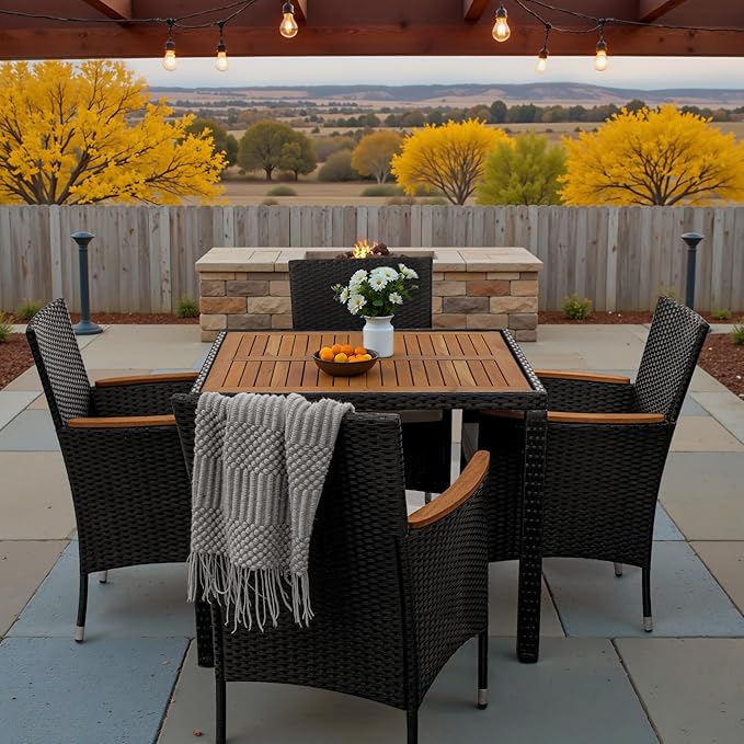 Greesum 5 Pieces Outdoor Patio Dining Set, Conversation Sets by BuynowfromGreesum