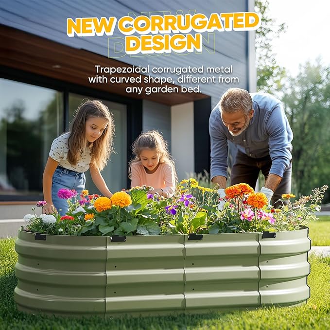 KING BIRD Raised Garden Bed Kit 2025 Upgraded 10-Minute Assembly Galvanized - Image 3