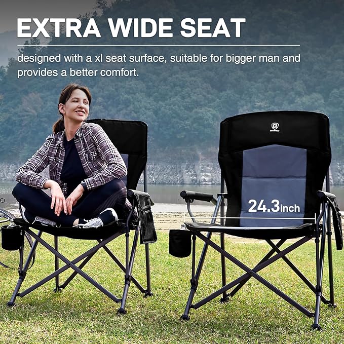 EVER ADVANCED Oversized Folding Camping Chair - Image 4