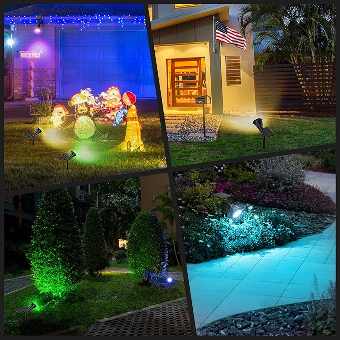 Solar Color Spot Lights Outdoor, 21 LEDs Color Changing Outdoor Lights - Image 6