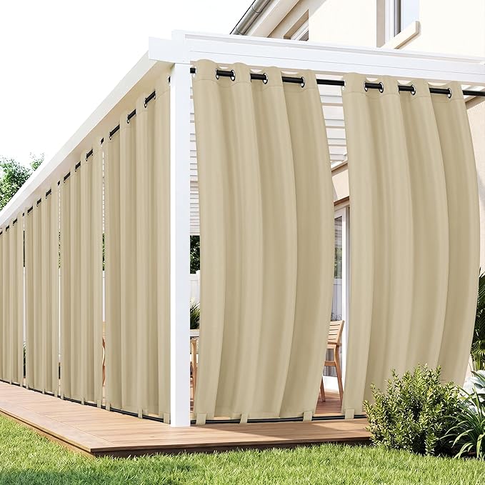 Patio Curtains Outdoor Waterproof 6 Panels by RichSets