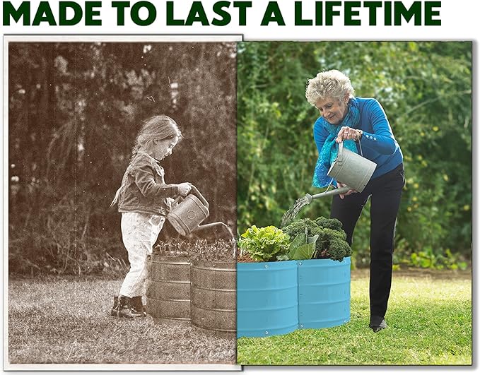 Plant & Plot Galvanized Raised Garden Beds Outdoor // 3×3×1 ft Planter Raised - Image 2