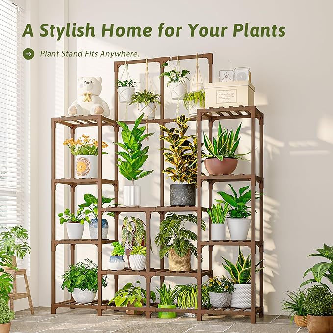 Plant Stand Indoor Outdoor 63" Tall Plant Shelf - Image 2