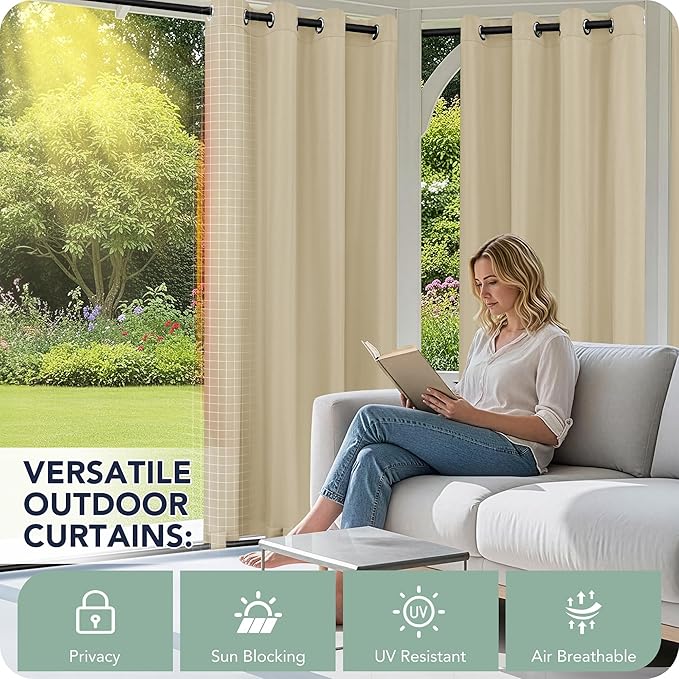 Gazebo Curtains Outdoor Waterproof 6 Panels - Image 3