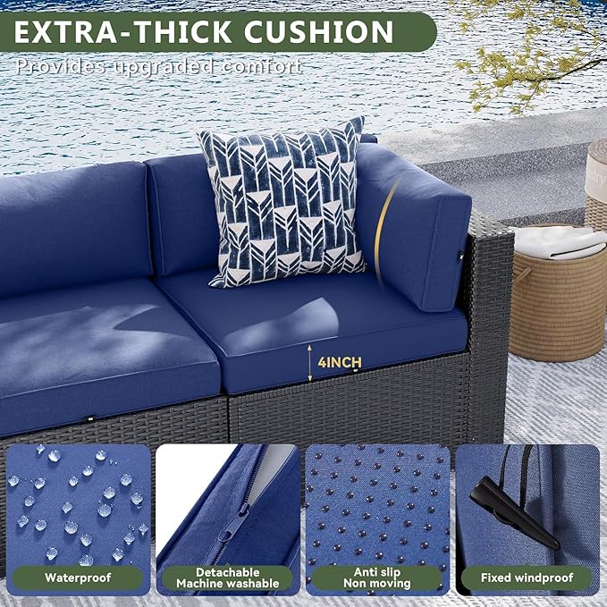 Aoxun 8 Piece Patio Furniture Set - Image 4