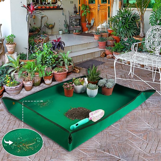 Extra Large Repotting Mat for House Plants Transplanting and Dirt Control - Image 4