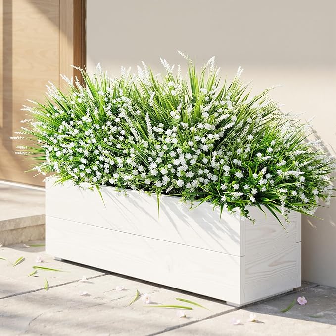 HyeFlora 20 Bundles Artificial Fake Outdoor Plants Flowers - Image 9