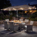 Tangkula 9 Pieces Rattan Outdoor Dining Set by TANGKULA