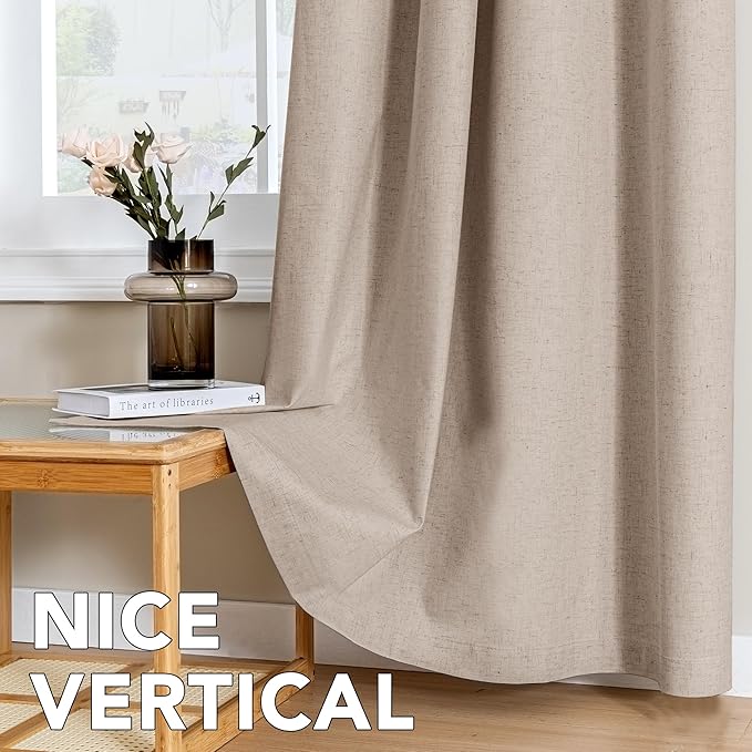 H.VERSAILTEX Linen Curtains 100% Blackout Curtains - Image 7