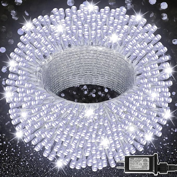 LJLNION 300 LED String Lights Outdoor Indoor, Extra Long 98.5FT Super Bright by LJLNION