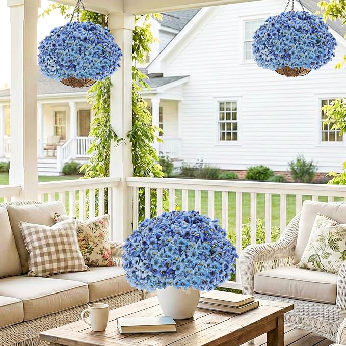 60 Pack Artificial Flowers for Outdoor Indoor Fake Plants, Faux Silk Flowers - Image 6