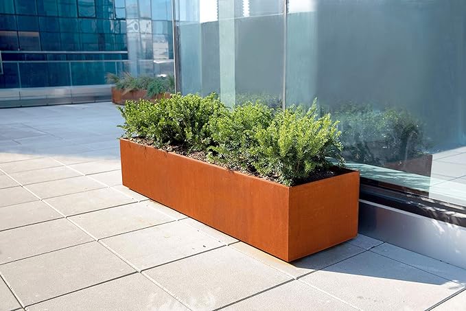 Plantercraft Corten Steel Planter 84x24x30 | Large Rectangular Planters - Image 2