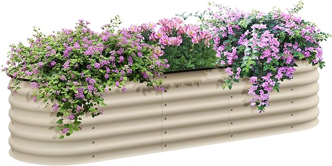 Outsunny 6.5' x 2' x 1.4' Galvanized Raised Garden Bed Kit, Outdoor Metal by Outsunny