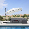 PURPLE LEAF 10 Feet Patio Umbrella Outdoor Cantilever Square Umbrella Aluminum by PURPLELEAF