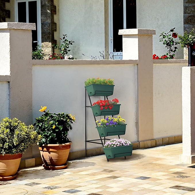 OYEAL Raised Garden Bed 4 Tier Vertical Garden Planters Indoor Outdoor Raised - Image 6