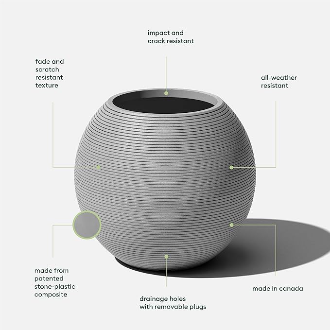 Veradek Strata Series Sphere Round Planter - Image 3