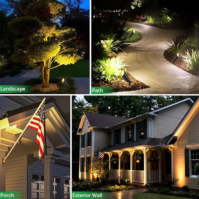 Wowlite 12V Low Voltage Landscape Lighting, Adjustable LED Outdoor Spotlights - Image 6