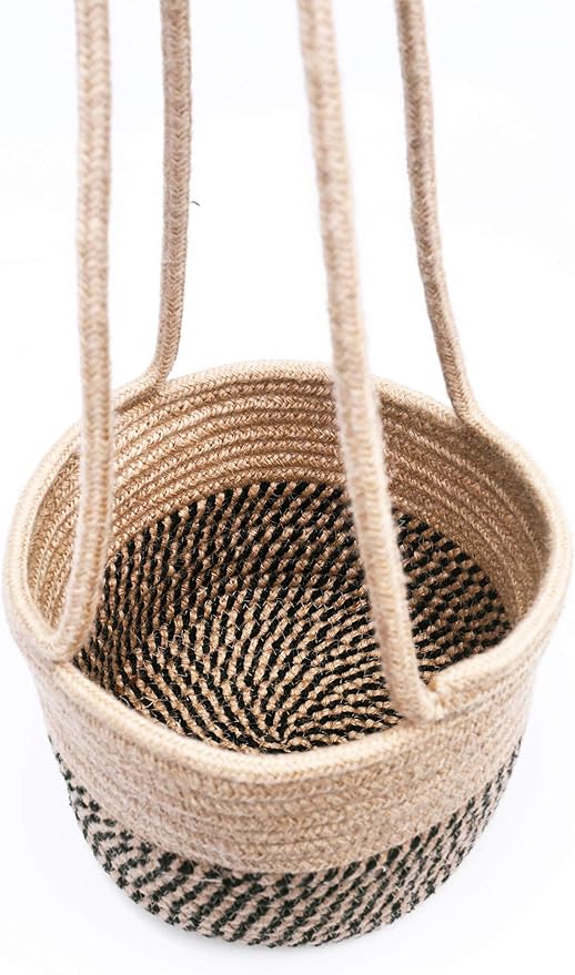 Hanging Planter Basket Jute Rope Woven Plant Hangers Indoor Hanging Plant - Image 5