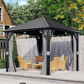 Aoxun Hardtop Gazebo 10x10, Aluminum Frame Canopy by Aoxun