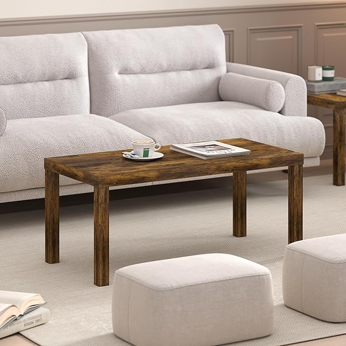 Furinno Classic Coffee Table, Modern Rectangle Coffee Table - Image 2