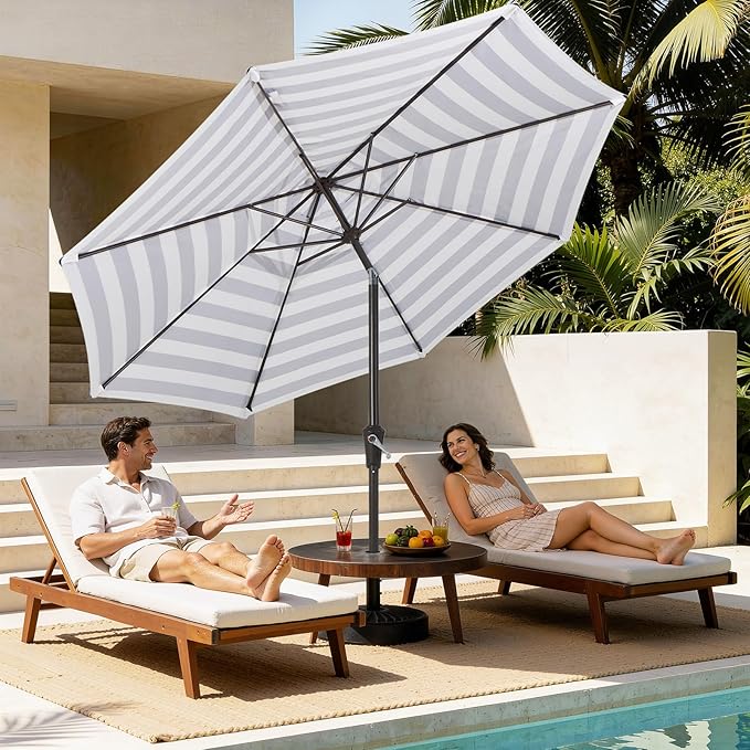 MEWAY 9ft Patio Umbrella Outdoor Table Umbrellas - Image 3