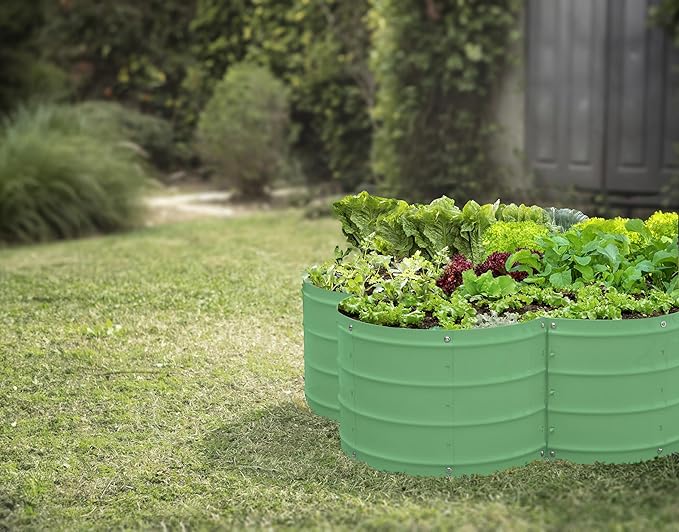 Plant & Plot Galvanized Raised Garden Beds Outdoor // 3×3×1 ft Planter Raised - Image 4
