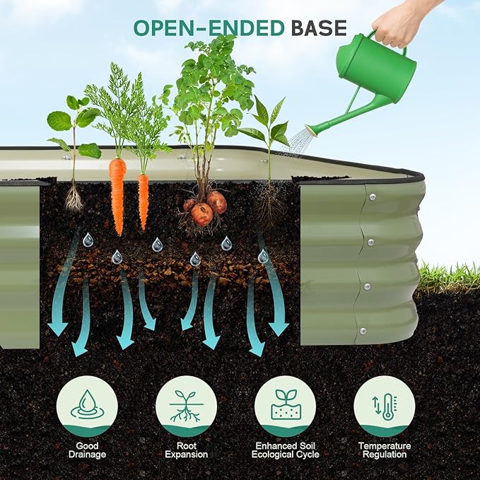 4 in 1Galvanized Raised Garden Bed - Image 7