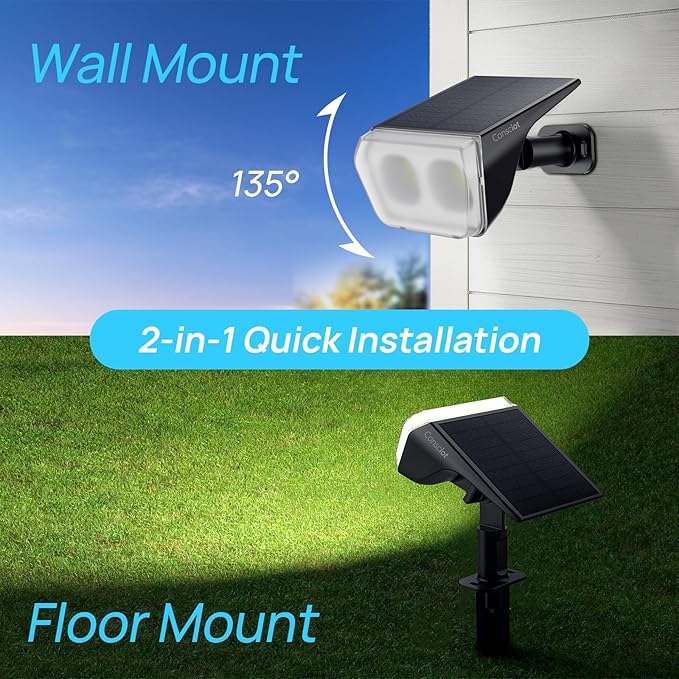 Consciot Solar Spot Lights Outdoor Waterproof, 24 LED Dusk-to-Dawn Solar - Image 7