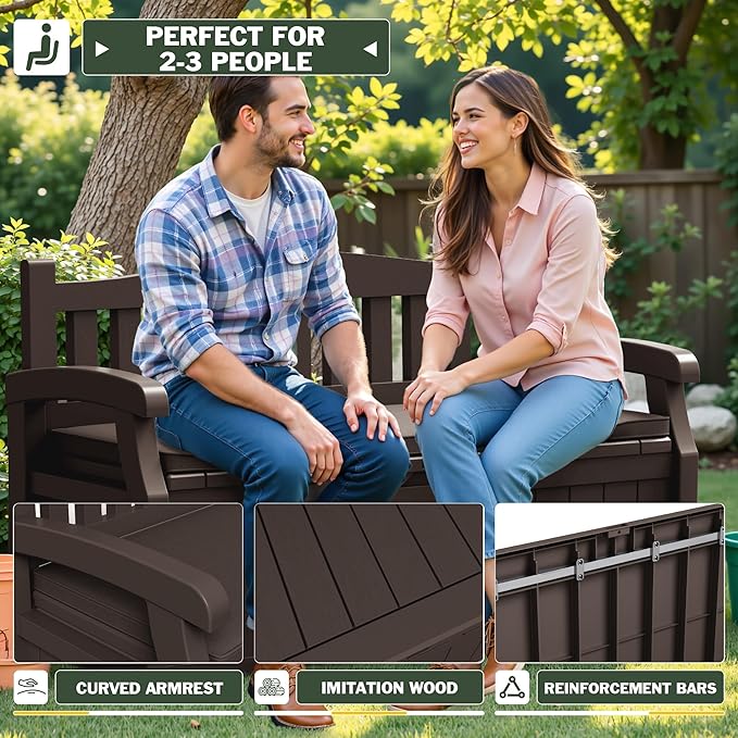 Flamaker 80 Gallon Storage Bench - Image 4