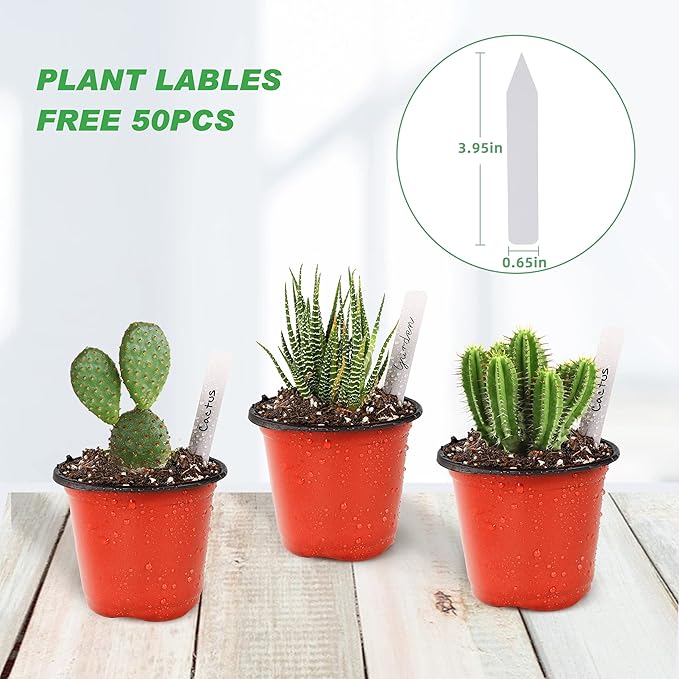 TDHDIKE Plastic Planter Nursery Pots 4" Small Seedlings Flower Pots Container - Image 5