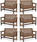 SERWALL Outdoor Bench, HDPE Outdoor Benches Weatherproof, 2-Person Garden Bench by SERWALL