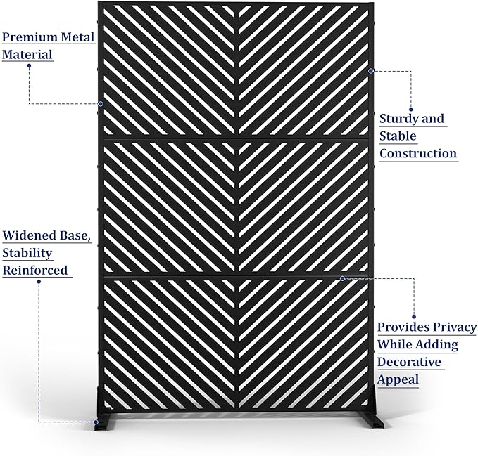 Outdoor Privacy Screen, Freestanding Privacy Fence Panels - Image 4