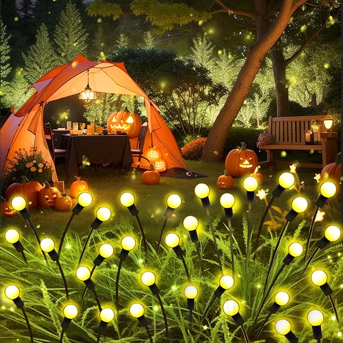 Solar Garden Lights Outdoor, 6 Pack 60 LED Solar Firefly Lights Waterproof - Image 6