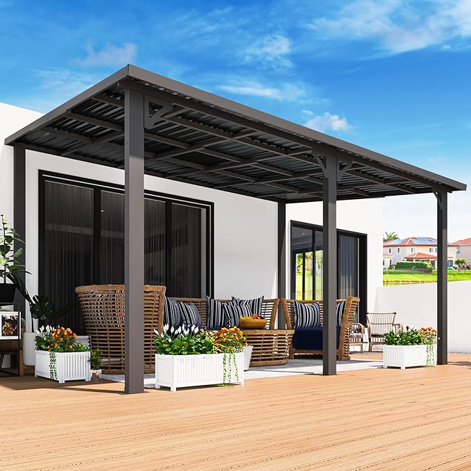 AECOJOY 14' x 10' Outdoor Hardtop Gazebo Pergola - Image 5
