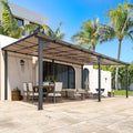 AECOJOY 20' x 12' Gazebo for Patio, Large Wall-Mounted Hard Top Lean-to Gazebo by AECOJOY