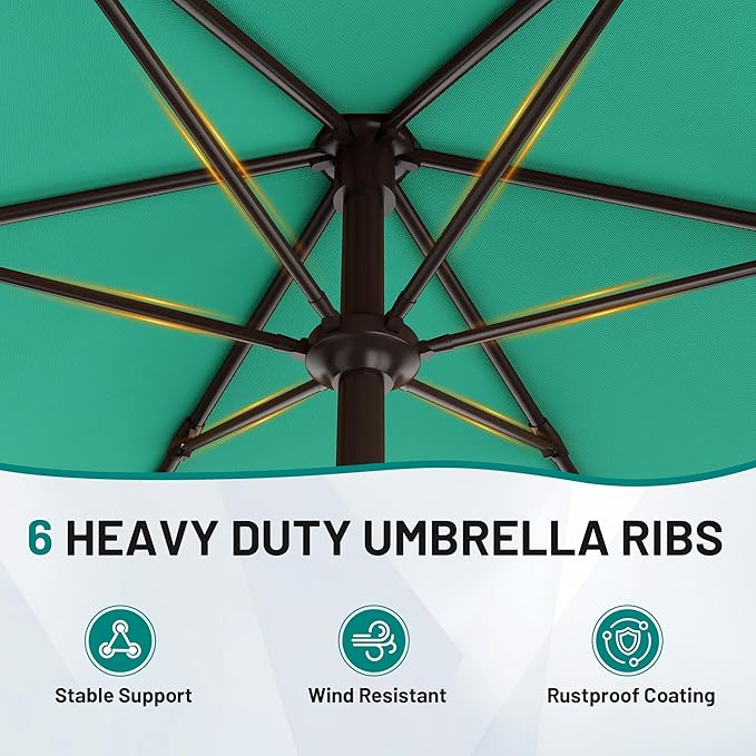 AreShark 7.5FT Patio Umbrella Table Market Umbrella - Image 3