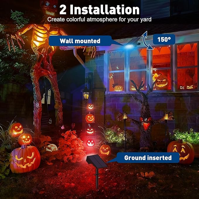 Solar Color Changing RGB Spot Lights Outdoor, 10 Pack/7 Lighting Modes - Image 7