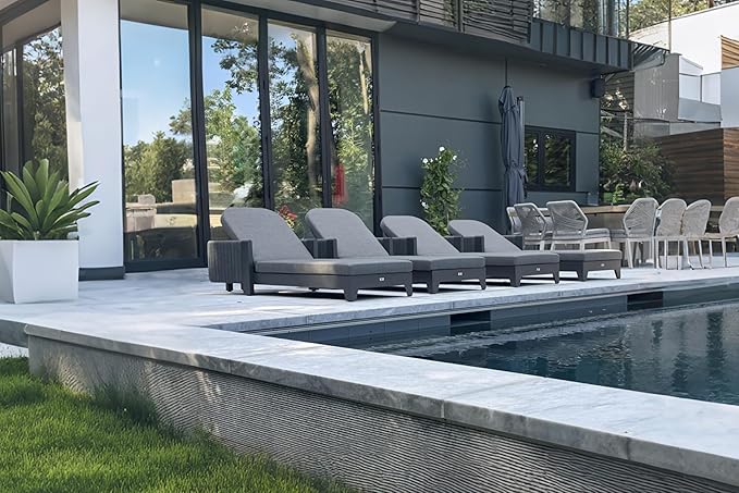 PURPLE LEAF Outdoor Daybed Sun Chaise Lounge Chairs - Image 2