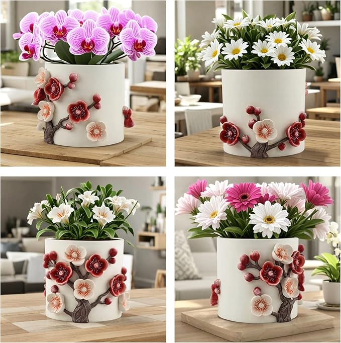 Flower Pot, 5 Inch Cute Plant Pots - Image 7